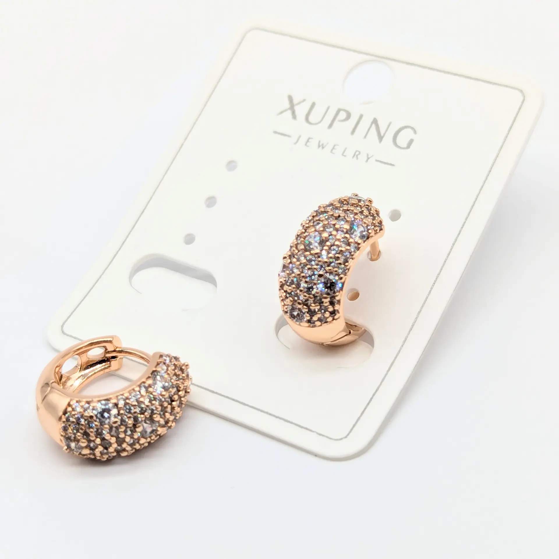 Сережки Xuping 18к «Золоте сяйво Міранда», 0.7*1.2 см