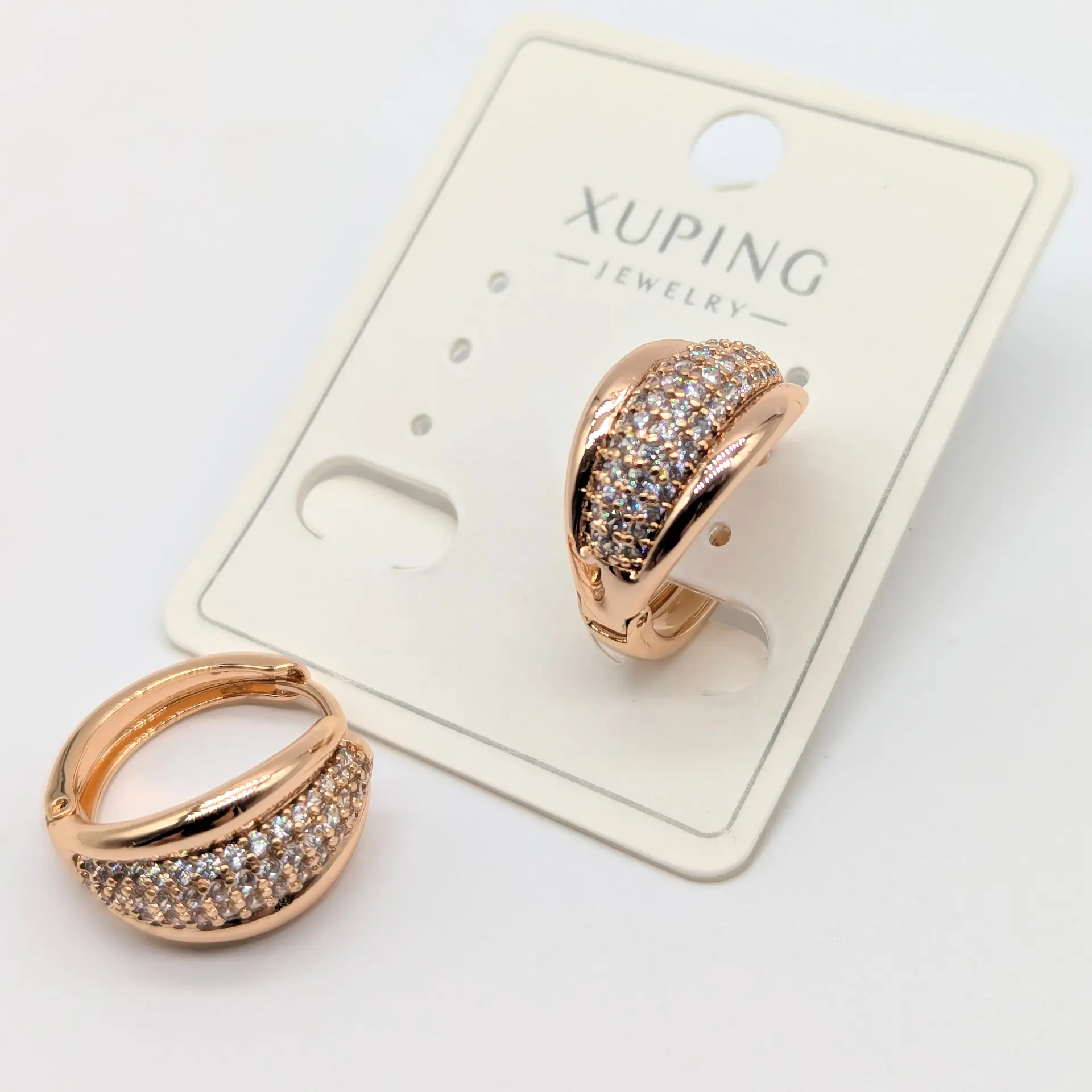 Сережки Xuping 18к «Королівське Сяйво Ліора», 1*1.7 см