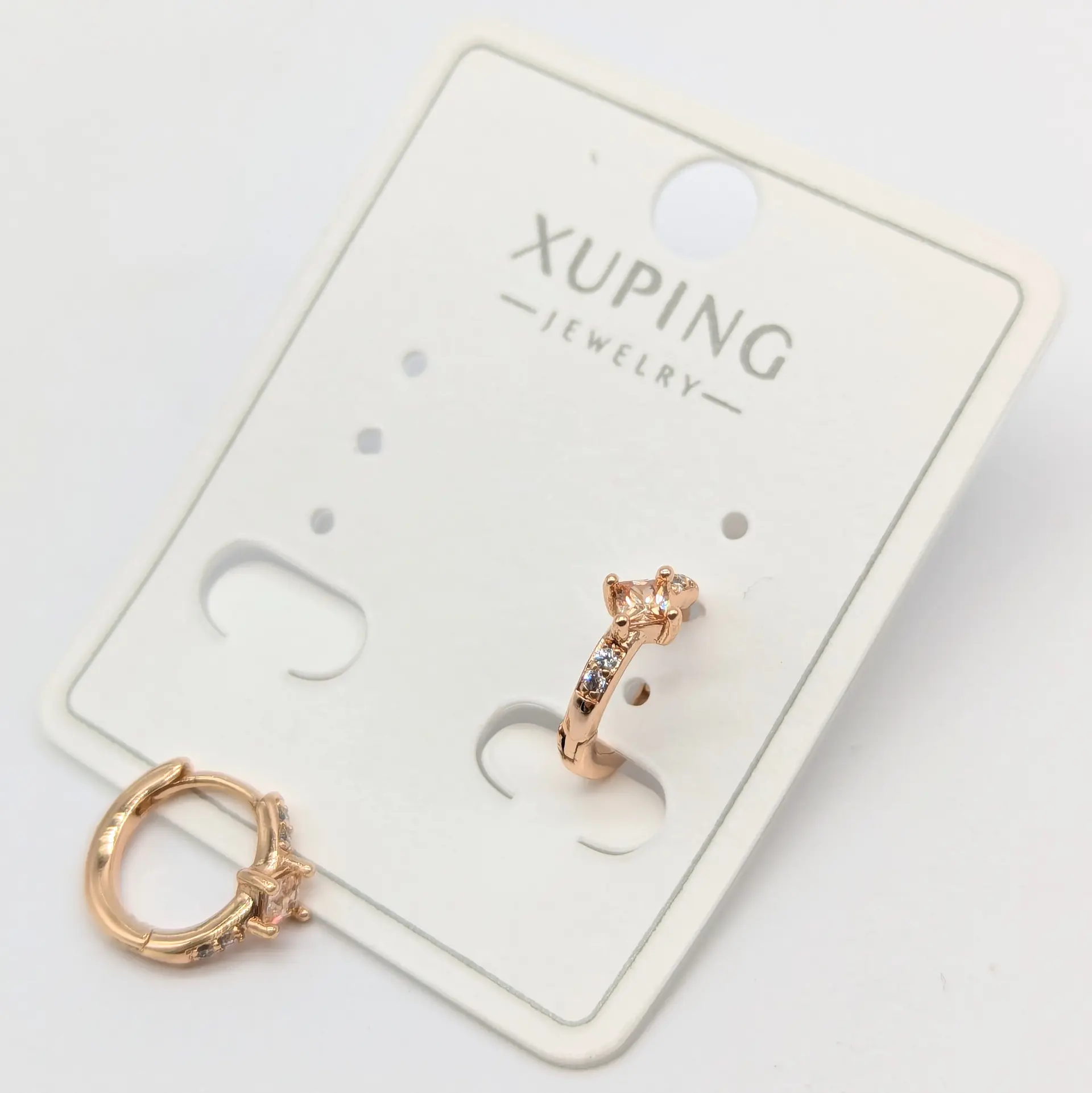 Сережки Xuping 18к «Міні Блиск Аврора», 0.4*1 см